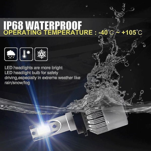 2 kpl Universaali Auto D1S D2S D3S D4S LED 6000K Auton Etuvalot