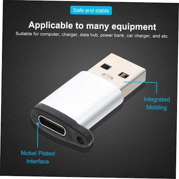 Usb-c til Usb Adapter Sæt med 5 Kompatibel Laptop Oplader Bil Power Bank