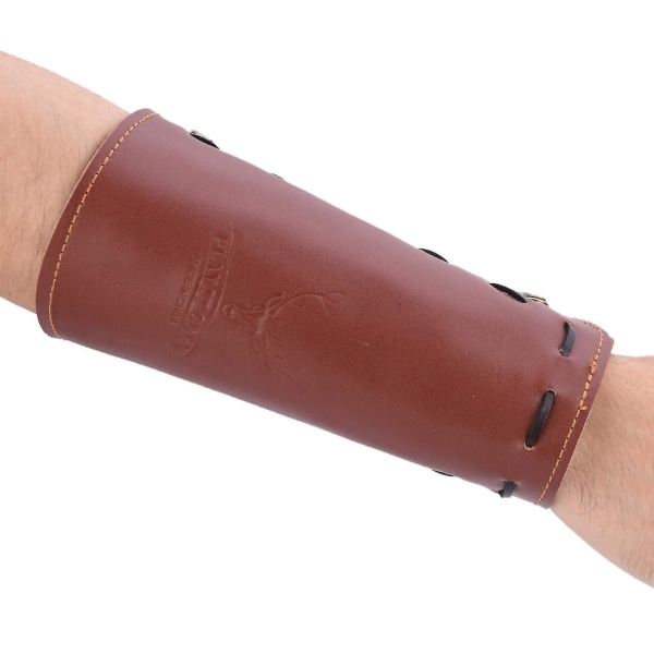 Bueskyting Leather Arm Guard Protection, Justerbar Lett Bueskyting Arm Safe Guard Protection