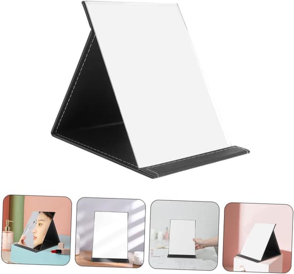 Bærbart makeup-spejl, foldbart design til rejser og hjemmebrug, high-definition spejl, slidstærk overflade