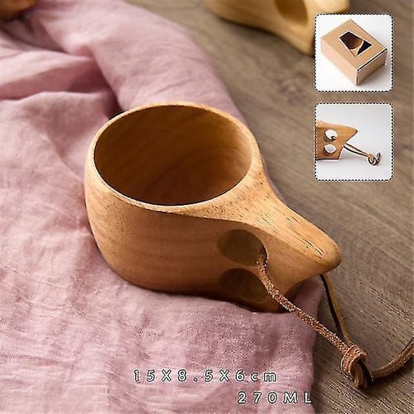 Japansk Stil Träkaffekopp Bärbar Te Mjölk Koppar