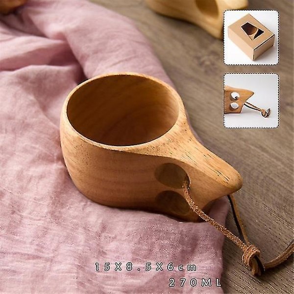 Træ-kaffekrus i japansk stil Bærbare te-mælkekopper