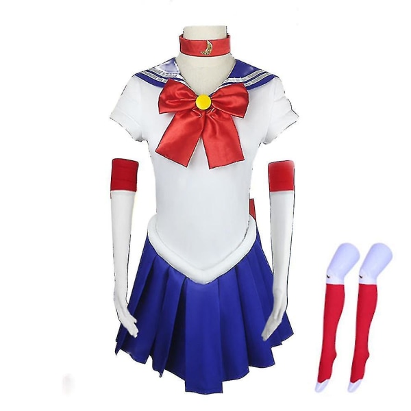 Sailor Moon Tsukino Usagi Kostym för Kvinnor Rollspel Uniform för Maskerad Fancy Up Outfit L