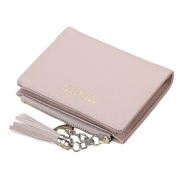 Ny Mode Kvinders Tegnebog Kort Pengepung Koreansk Kvast Penge Klip Personlighed Kvinde Damer Kredit Holder (pink)