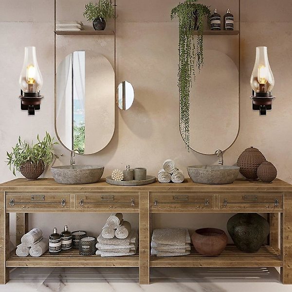 Kreative Vintage Vægslamper Led Sconces Soveværelse Glas 60W