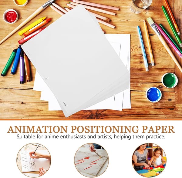 200 st positioneringspapper för animationsritning Trehåls animationspapper konstnär