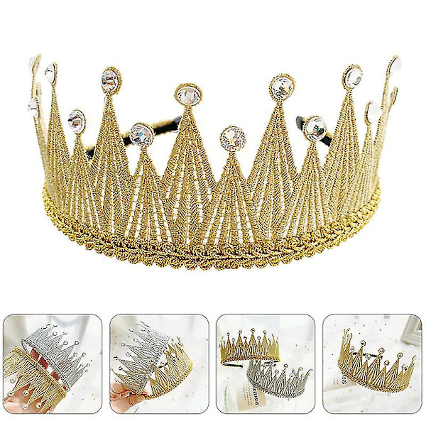 1 stk Børne Rhinestone Indlagt Tredimensionel Krone Hårpynt