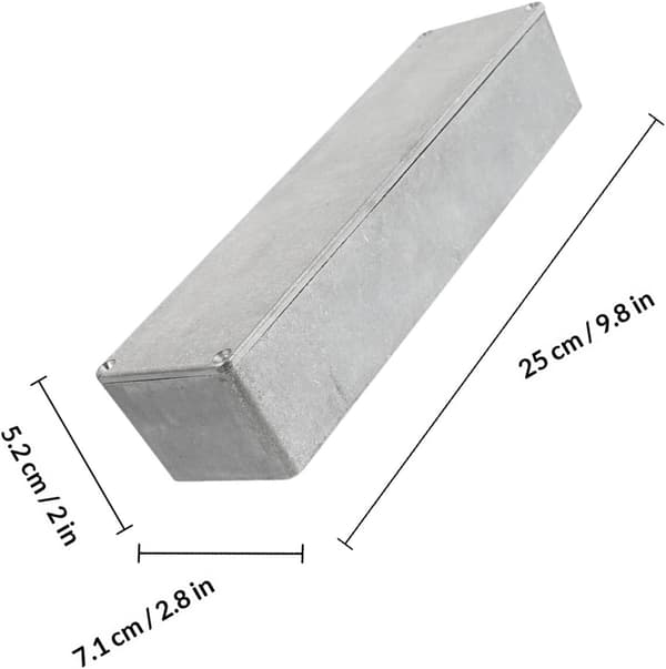 Stomp Box-kasse i aluminium for gitarpedal, sølv, solid erstatning, praktisk for gitareffekter