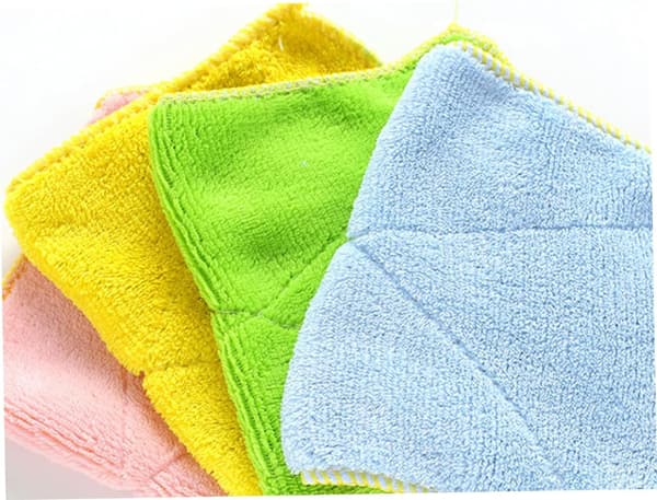 5 st mikrofiber köksdukar dubbelsidiga högabsorberande multifunktionella