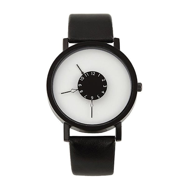 Inverteret Pegeur Watch Kvinde Studenter Par Neutral Kvarts Mænd Black face and white ribbon