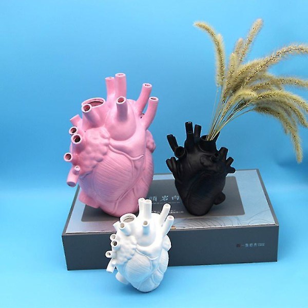 Anatomisk hjerte vase blomsterpotte Hjem Art Skulptur Dekor