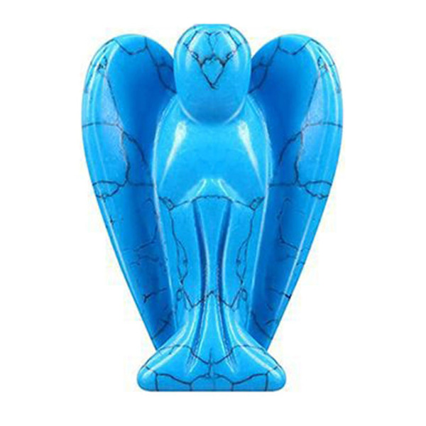 Krystal Engel Dekoration Tigerøje Healing Poleret Natursten Skulptur Statue Håndskåret Søde Figurer