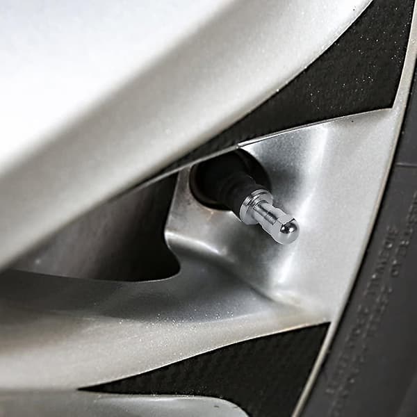 Däckventilstam, Bil Slanglöst Hjul Däckventilstam Solid Mässing Metall Bult In Högtryck Silver Svart Flush Mount Bakre Däcktrycksövervakningsventil