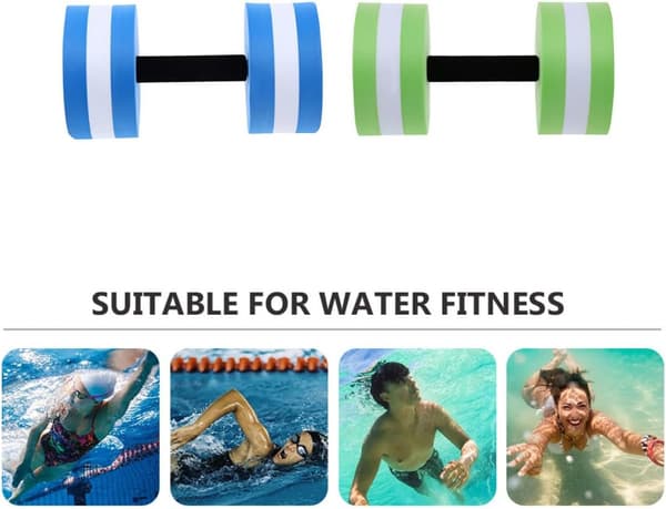2 st. EVA-skumvattendumbbells med hög densitet, poolvikter, slitstarka, bärbara