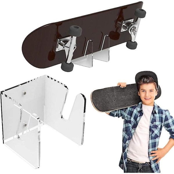 Vægmontering til Wakeboard, Skateboard Vægmontering, Vægmontering, Transparent Akryl Velegnet til Longboard