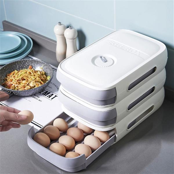 Skuffetype Egg Oppbevaringsboks Kjøleskap Frisk Dumplings D