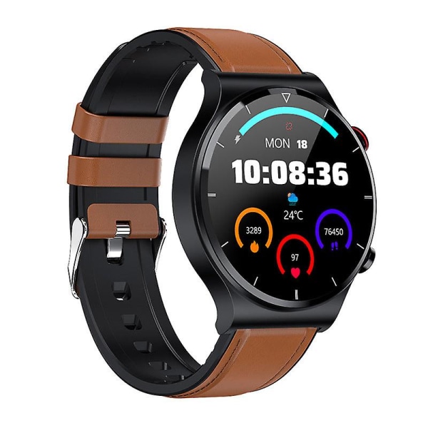 Kroppstemperatur Puls EKG Smart Armband Watch Multifunktionell Smart Watch Black glue