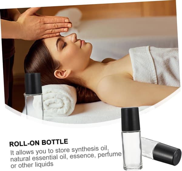 6 st 30 ml påfyllningsbara roll-on-flaskor vita glas bärbara oljerullflaskor