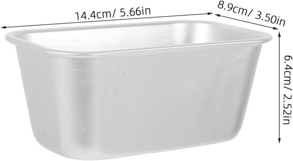2 st non-stick brödformar i aluminiumlegering rektangulära återanvändbara bakformar för kakor och köttfärslimpa