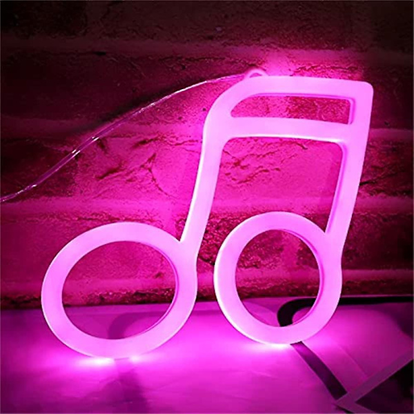 LED-neonvalot vaaleanpunainen muistiinpanolamppu USB-akkukotelo kaksoiskäyttöinen