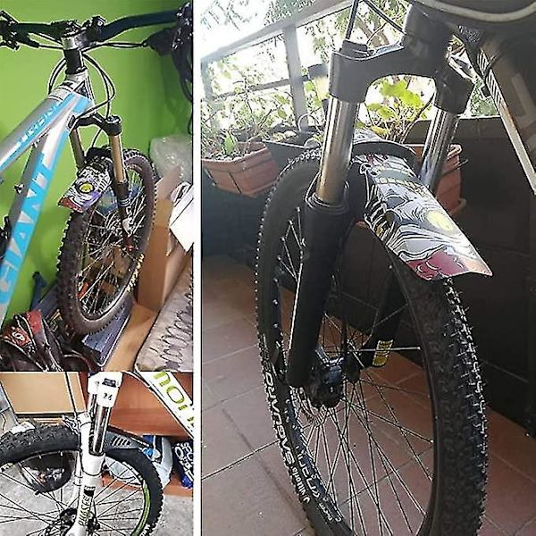 2 st Styrskydd Cykel Fender MTB Lera Skydd Fram Bak