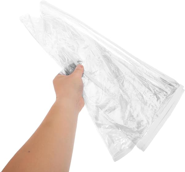 Bärbar PVC-plaggpåse för bröllopsklänning och lång klänning dammskydd