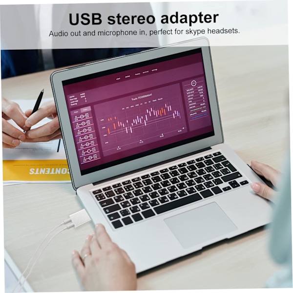 7.1 Stereo Lydadapter Eksterne Lydkort Driver - Hodetelefon Mikrofon Jack for Bærbar PC Streaming