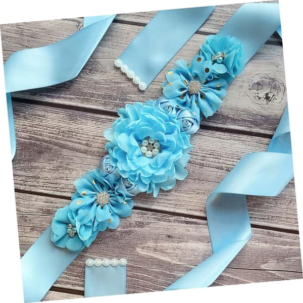 Elegantt blomster midjebelte for kvinner, mammabelte, kjole tilbehør