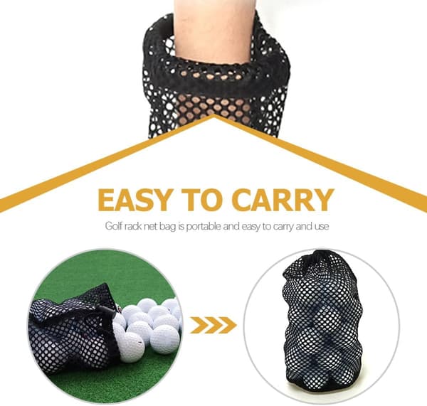 Golfballnettpose Nylon Oppbevaringspose Snorholder Stor Kapasitet