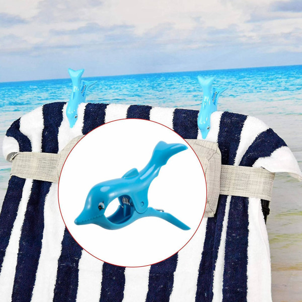 Strandhåndkleklemmer Plastdyneklemmer Klemmeholder Solsengeplynger Klesvaskklyper Vindtette klesklips
