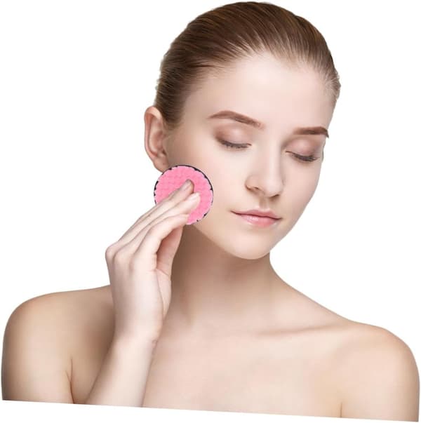 6 stk. Fluffy Makeupfjernerpuder Genanvendelig Rensende Skånsom Ansigtsrens Blød Luksuriøs Makeupfjerner