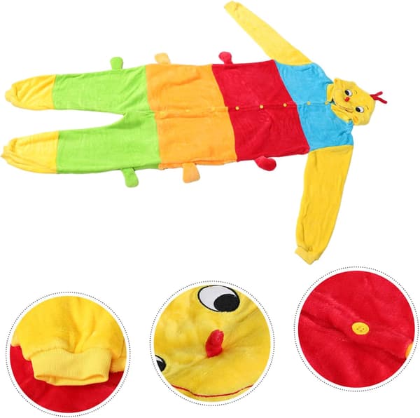 Larv-onesie-pyjamas Mysig flanell Mjuka djursovkläder