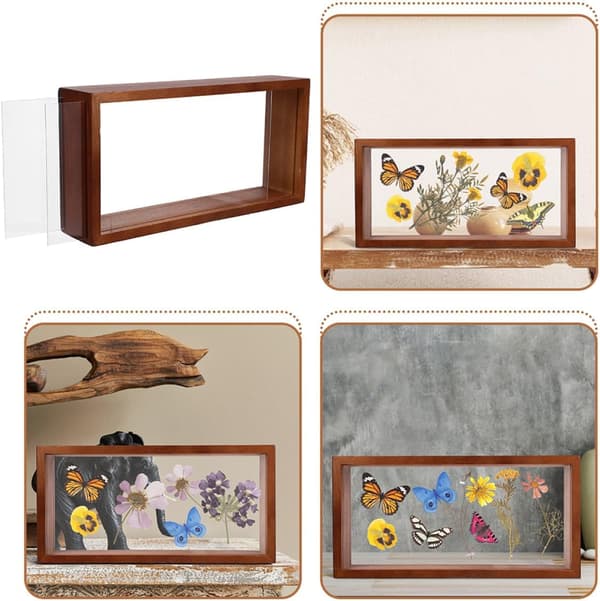2 st DIY pressad blomramssats för växtprover och torkade löv