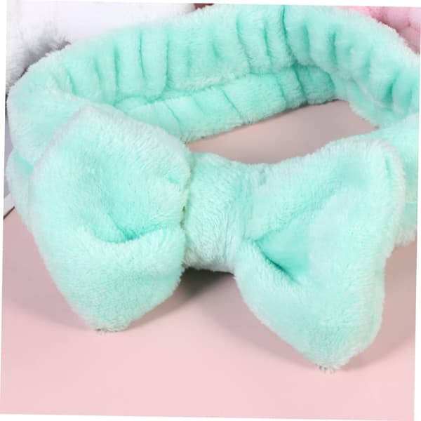 3 stk. kvinders fleece ansigtsvask pandebånd hårbue makeup pandebånd sæt elastisk til kvinder piger