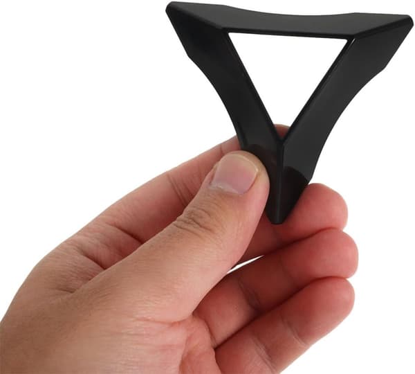 10 stk. sorte plastikterningstativ trekantet base udstillingsfod