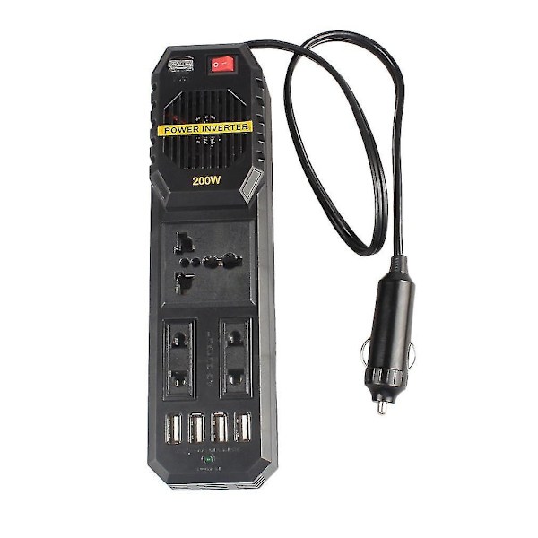 Pro 200W DC12V AC220V Strømomformer Oplader Konverter
