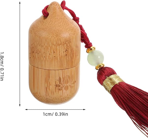 Rullbehållare Bambu Eterisk Olja Rullflaska för Exakt Applicering Bärbar Design
