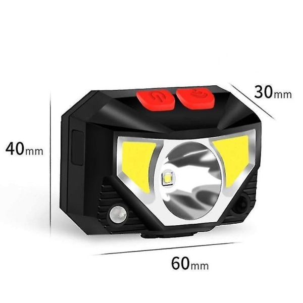 80.000 lm Kraftful LED Pandelamp Sensor USB Genopladelig Lommelygte