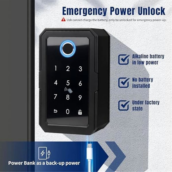 Smartkey Låseboks, Hjemmenøgle Trådløs Smartlåsboks, Elektronisk Nøgleboks App Digital Kode Bluetooth Nøgleskab Til Vært