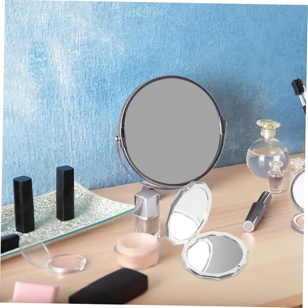 Polygonal Makeup Spejl Sammenfoldelig Kompakt til Kvinder Bærbart Håndspejl Sødt Design