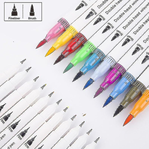 Akrylpenne, 48-farve permanente vandtætte tuschpenne til stenmaling, gør-det-selv fotoalbum, akrylpenne i plast. - Snngv(haoyi) A-yuhao