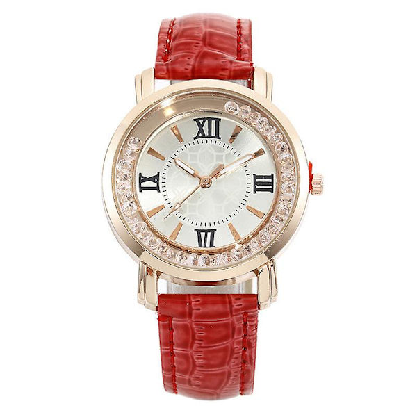 Dames Mobil Diamant Ur Casual Mode Kvinders Ur Rem Kvarts Ur Red