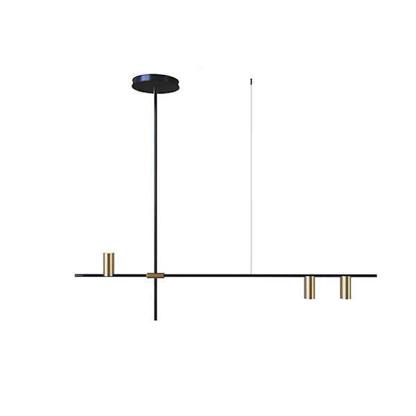 3-armet 123cm Hengelampe LED Lysekrone Metall Geometrisk