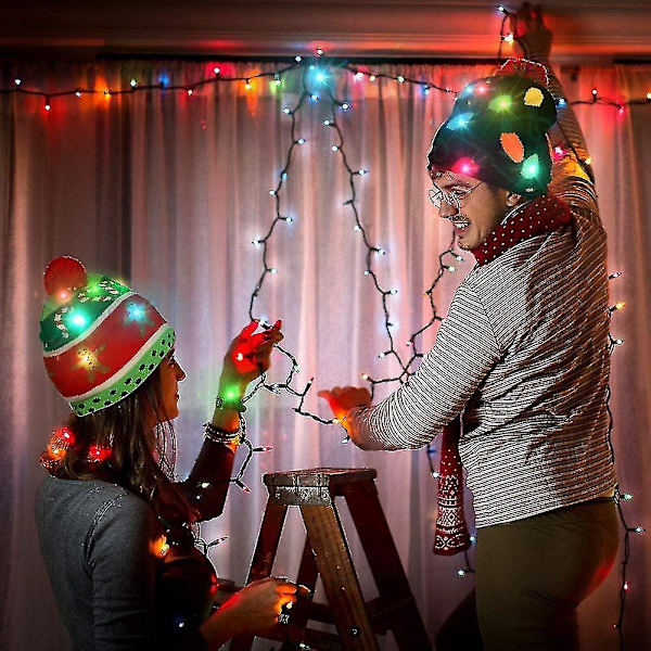 LED Lysende Julehatte Julemanden Grim Hat