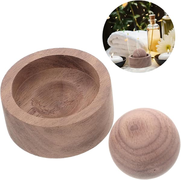 Aromaterapi-diffuser i tre med bærbart design og kontinuerlig aromafrigjøring