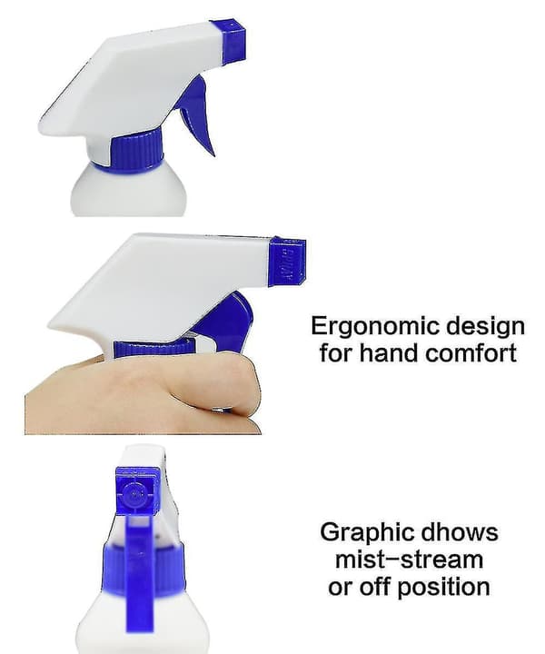 4-pack Plastsprayflaskor Kompatibla med Rengöringslösning, Spray Läckagesäker