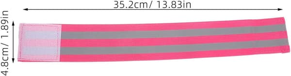 Reflekterende håndleddsbånd og armbånd Elastisk sikkerhetsstropp 5 cm rosa 2 stk