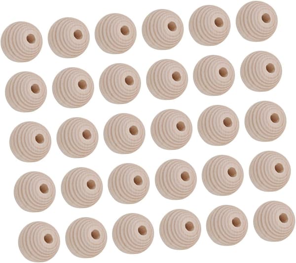 100 st trådpärlor träpärlor tillbehör DIY pärlade material Khakifärg