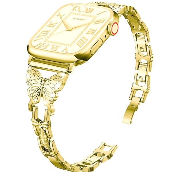 Sopii Apple Watch8 Strap Diamond -uurteiseen Metal Butterfly Watch gold