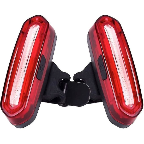2 st bakre cykelljus Kraftfull led USB uppladdningsbar cykel bakljus Vattentät cykelbakgrundsljus